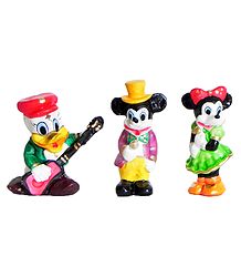 Donald Duck with Minnie and Mickey Mouse - Set of 3