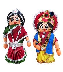 Yashoda Krishna Doll - Set of of 2 Cloth Dolls