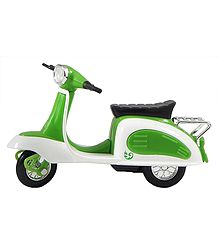 Green with White Scooter - Acrylic Toy 