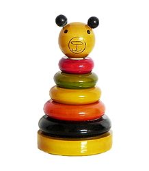 Ring Teddy - Wooden Chennapatna Toy