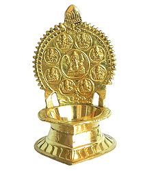 Ashta Vinayak with Brass Diya