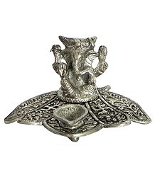 Ghee or Oil Lamp with Ganesha