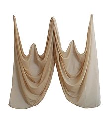 Beige Synthetic Dupatta for Women