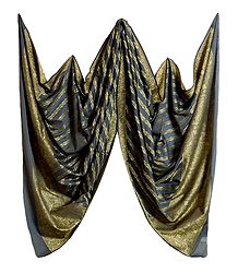 Art Silk Grey Banarasi Chunni with Border