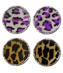 Set of 2 Pairs Multicolor Acrylic Disc Earrings