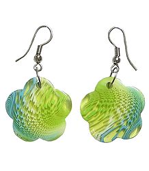Green Acrylic Earrings