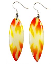 Saffron and Yellow Print Acrylic Earrings