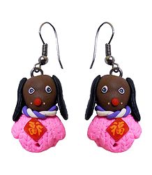 Pair of Rubber Doggy Earrings