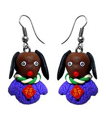 Pair of Rubber Doggy Earrings