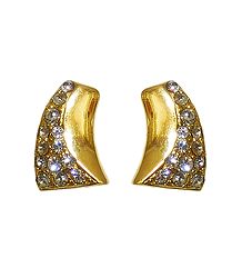 White Stone Studded Golden Tops