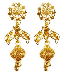 Pair of Gold Plated Dangle Earrings