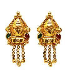 Gold Plated Metal Earrings