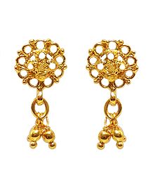 Gold Plated Metal Earrings