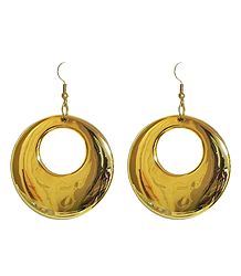 Golden Acrylic Hoop Earrings