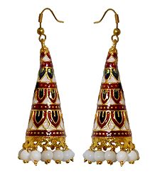 Meenakari Jhumka Earrings