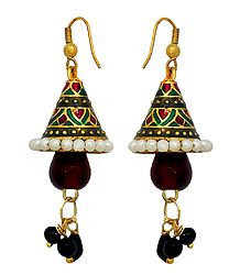 Meenakari Jhumka Earrings
