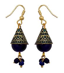 Meenakari Metal Jhumka Earrings