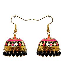 Meenakari Jhumka Metal Earrings