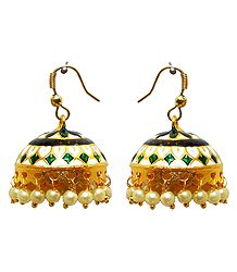 Meenakari Jhumka Metal Earrings