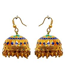 Meenakari Jhumka Metal Earrings