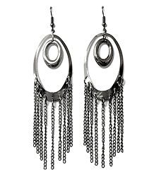 Metal Chandelier Hoop Earrings