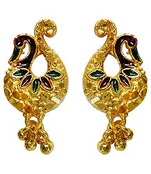 Gold Plated Metal Earrings