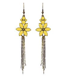 Fashionable Yellow Flower Earrings