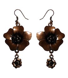 Metal Flower Earrings