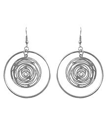 Metal Hoop Earrings with Fish Hook