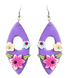 Mauve Floral Earrings