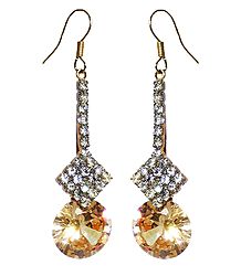 White Stone Studded Earrings