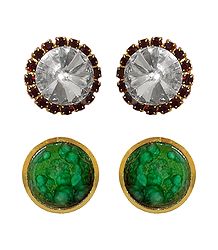 2 Pairs of Stud Earrings