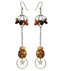 Wooden Bead Earrings