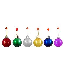 6 Multicolor Acrylic Balls for Christmas Tree Decoration