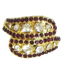 Faux Garnet and Zirconia Ring