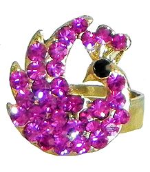 Faux Ruby Peacock Ring