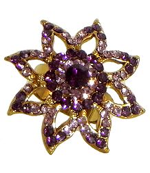 Faux Amethyst Adjustable Ring