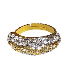 White Stone Studded Ring