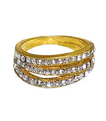 White Stone Studded Ring