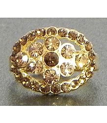 Faux Citrine Adjustable Ring
