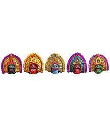 Chhau Dance Faces - Unframed Photo Print on Paper