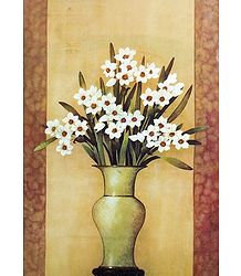 Bunch of White Flowers in a Vase