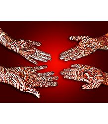 Mehendi Art Picture - Unframed Photo Print on Paper