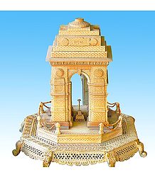 India Gate made of Wood - Unframed Photo Print on Paper