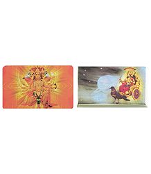 Panchamukhi Hanuman and Shanidev - Set of 2 Magnets