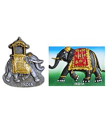 Royal Elephants - Set of 2 Magnet