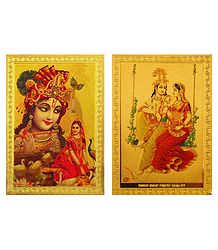 Radha Krishna - Set of 2 Metal Magnets