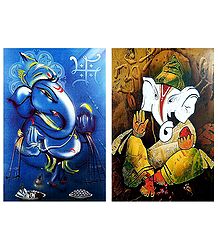 Lord Ganapati - Set of 2 Posters