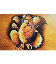 Artistic Lord Ganesha with Om