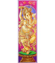 Lord Ganesha Playing Flute